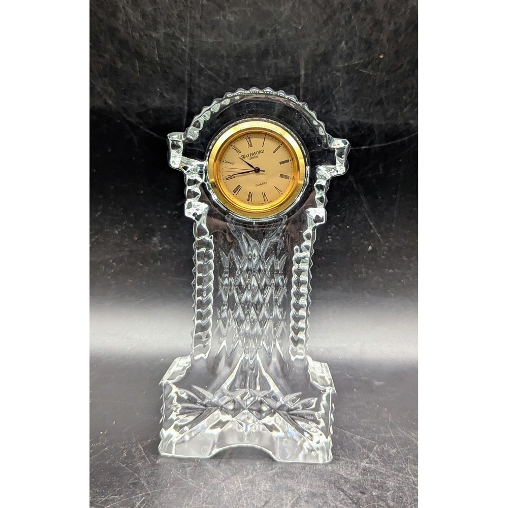 Vintage Waterford Crystal Grandfather Clock Desk Clock Ireland Vintage Untested